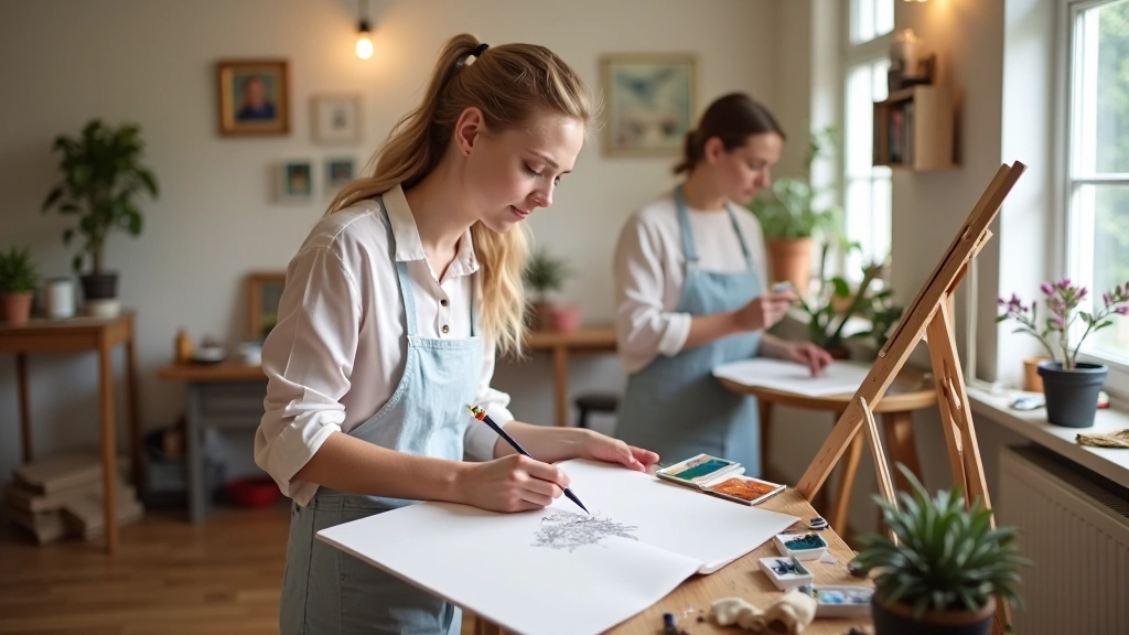 Directory listing of art studios and classes, showing studio locations with welcoming interiors and teaching spaces