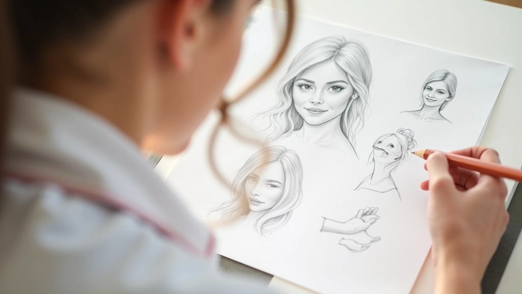 Sketching fundamentals showing pencil control techniques and shading methods